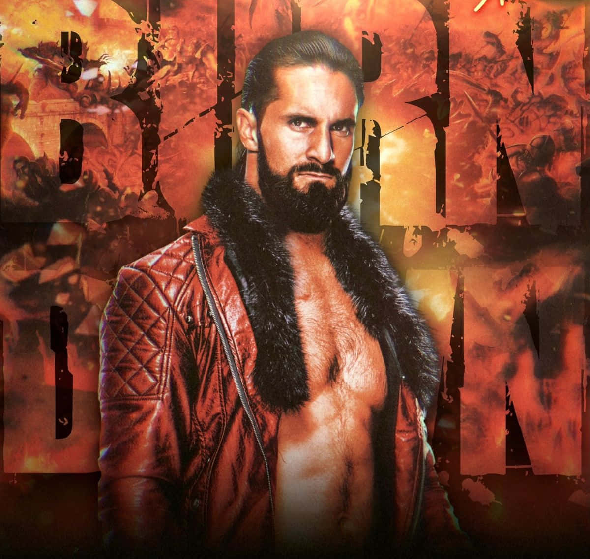 Burn Down Seth Rollins Poster Background