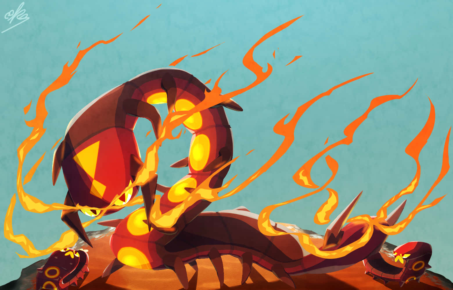 Burn Through Any Challenge With The Fierce Sizzlipede Background