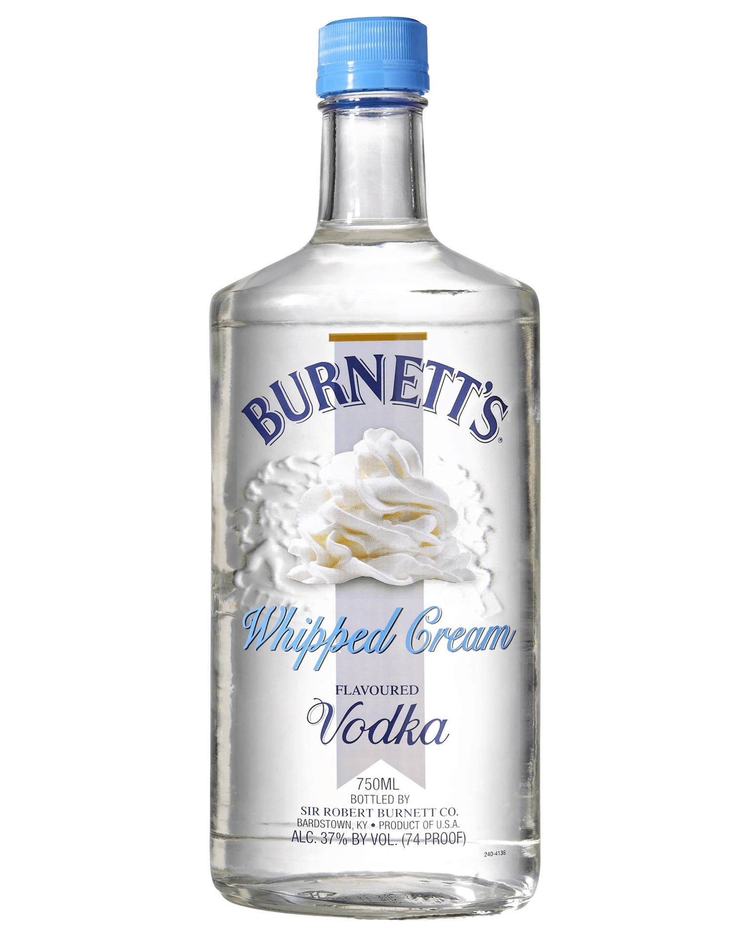 Burnett's Whipped Cream Vodka White Background