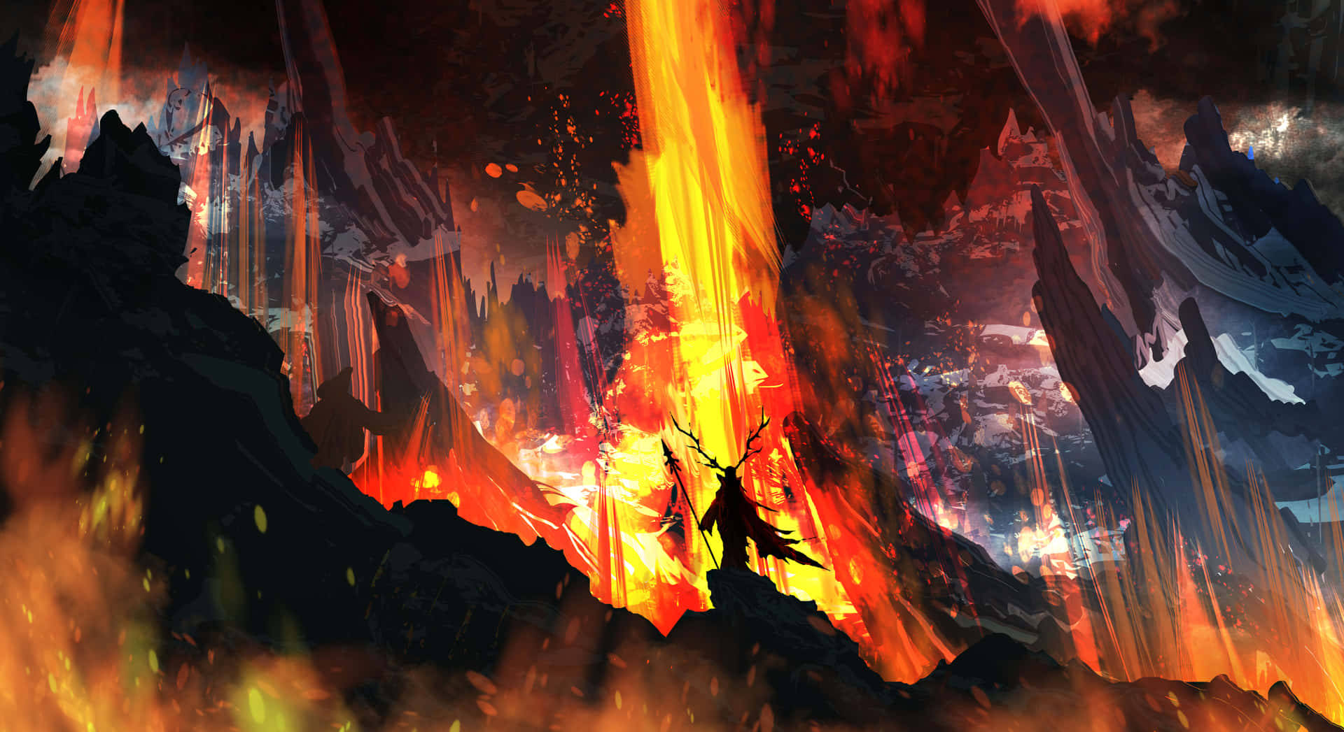 Burning Forest Mountain Fire Pfp