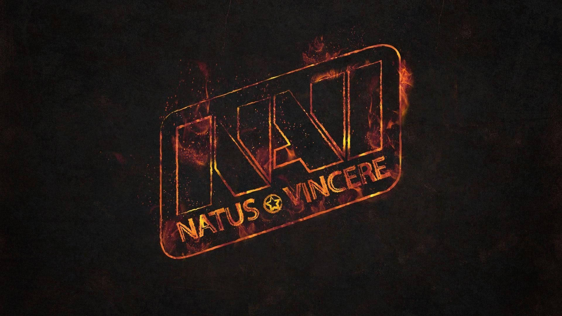 Burning Natus Vincere Logo Background