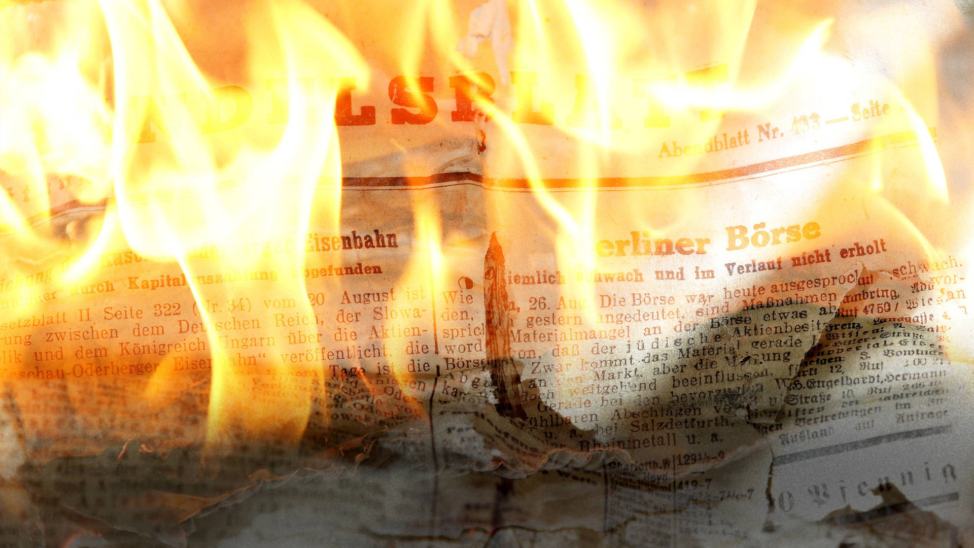 Burning Newspaper