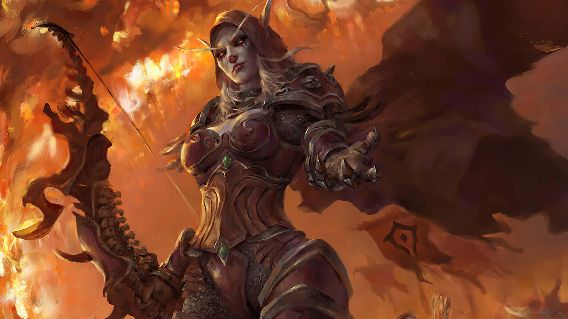 Burning Of Teldrassil Sylvanas Windrunner Background