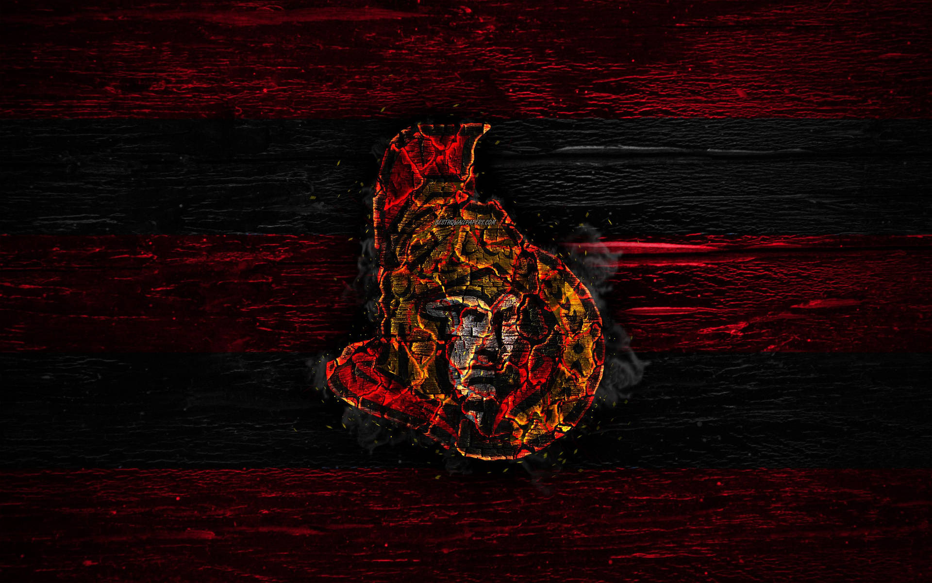 Burning Ottawa Senators Logo Background