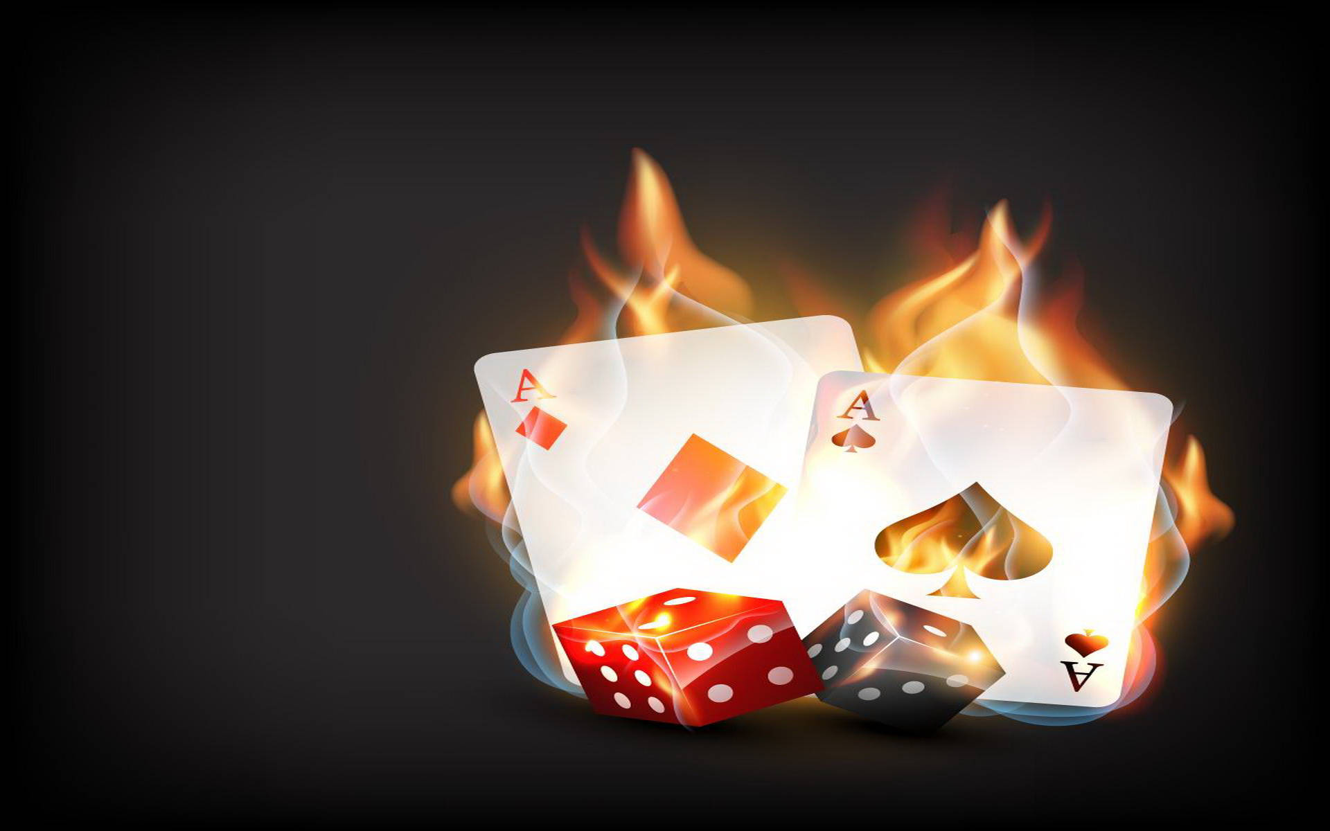 Burning Poker Aces Background