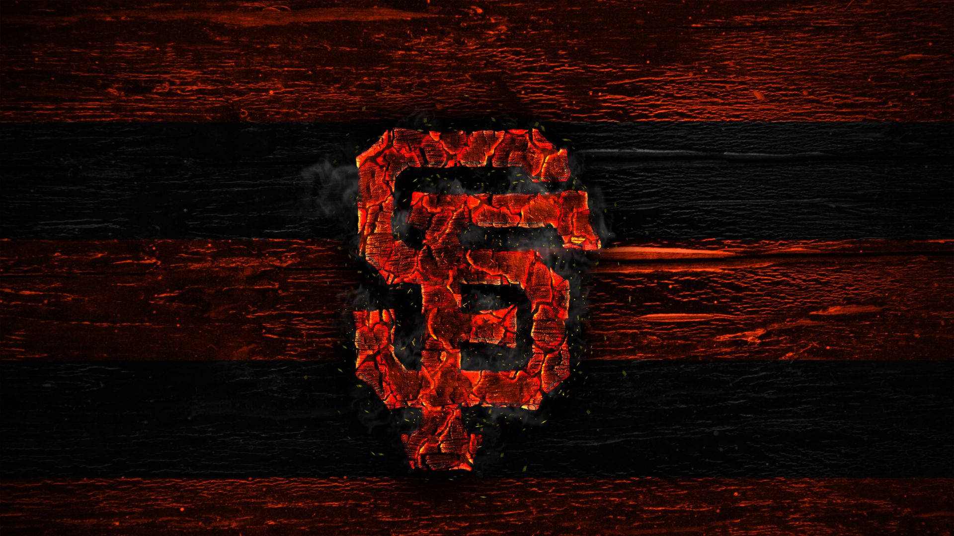 Burning San Francisco Giants Logo