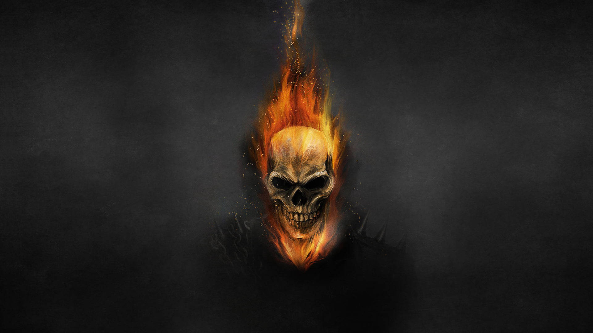 Burning Skull Of Black Devil Hd