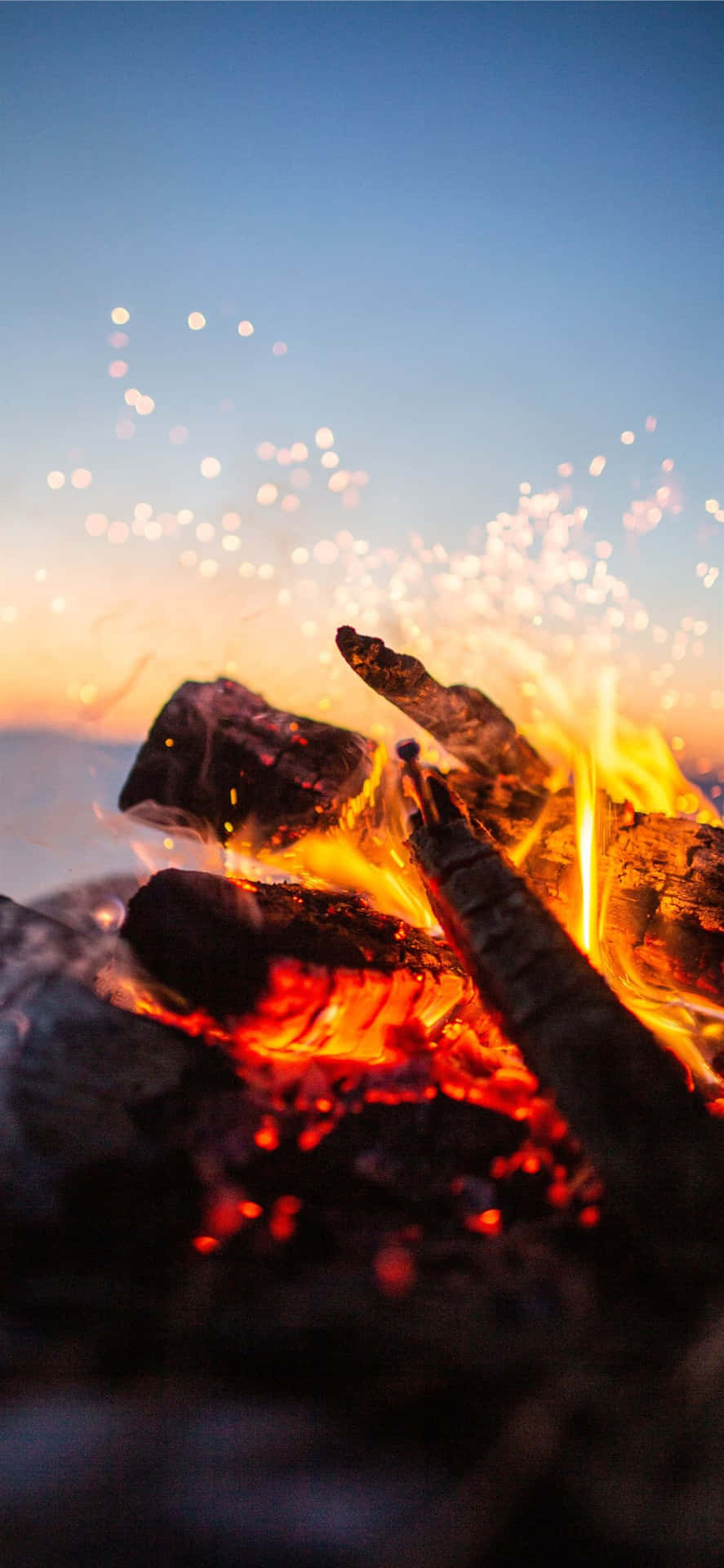 Burning Timbers Campfire Background