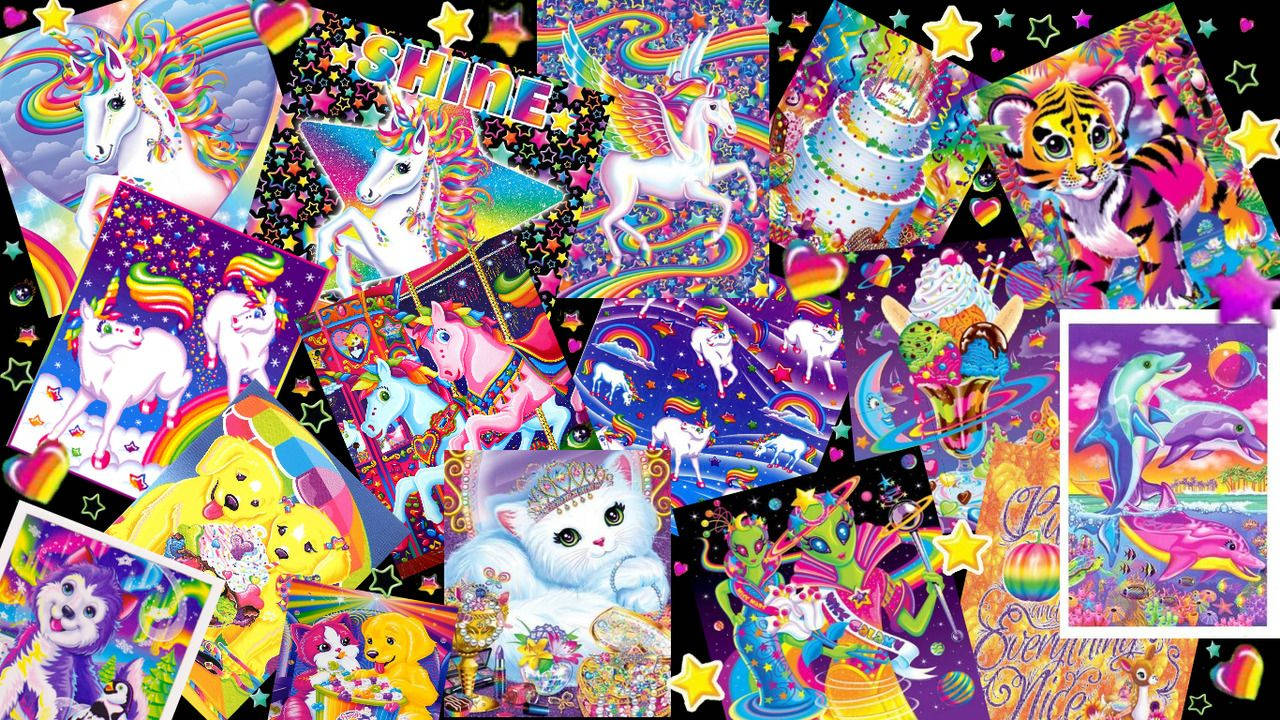 Bursting With Childhood Memories: The Vibrant Kidcore Animal Collage Background