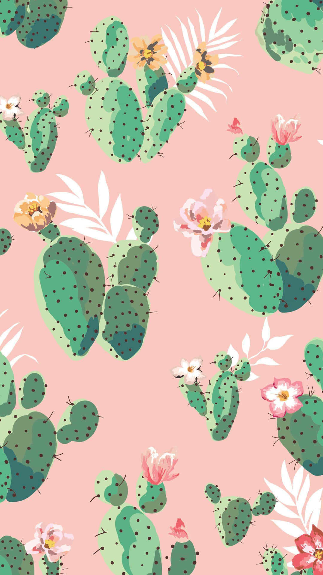 Bursting With Life - Cactus Iphone Wallpaper Background