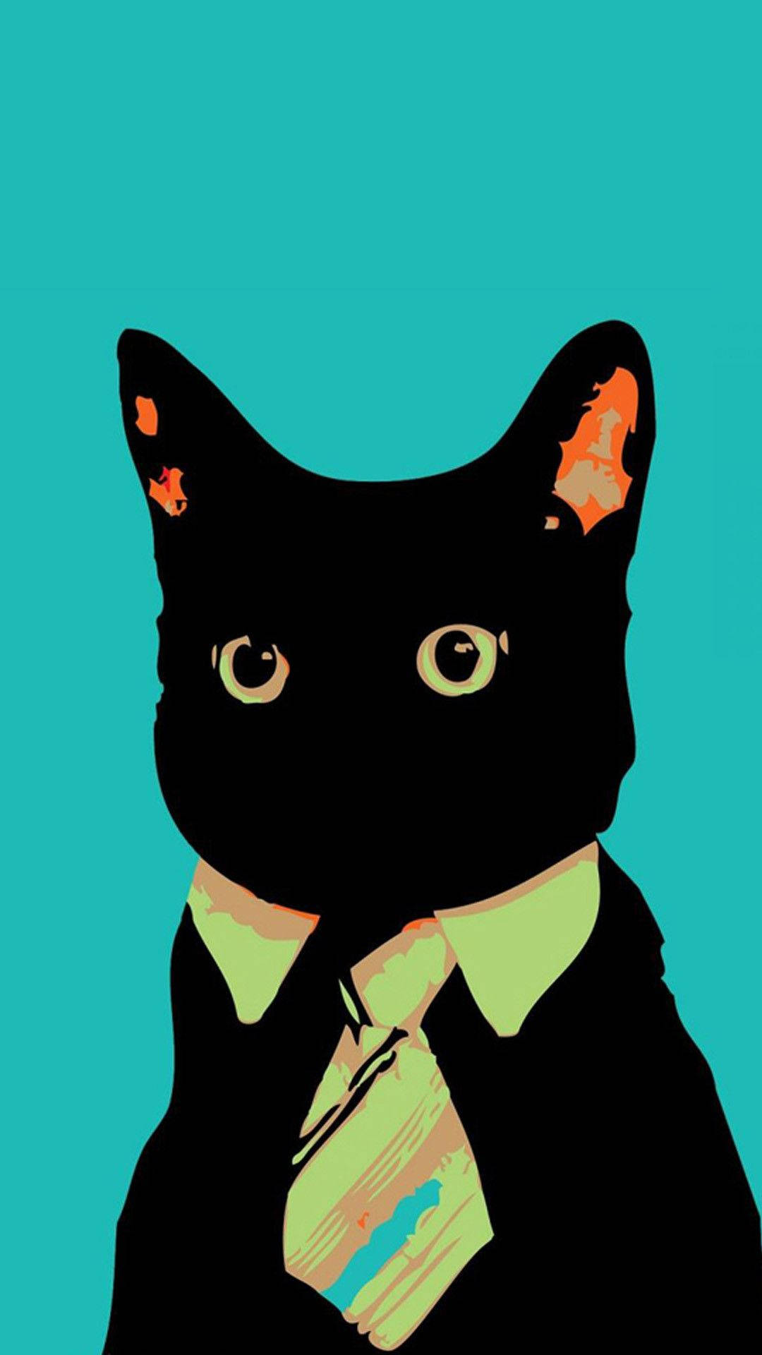 Business Cat Home Screen Background