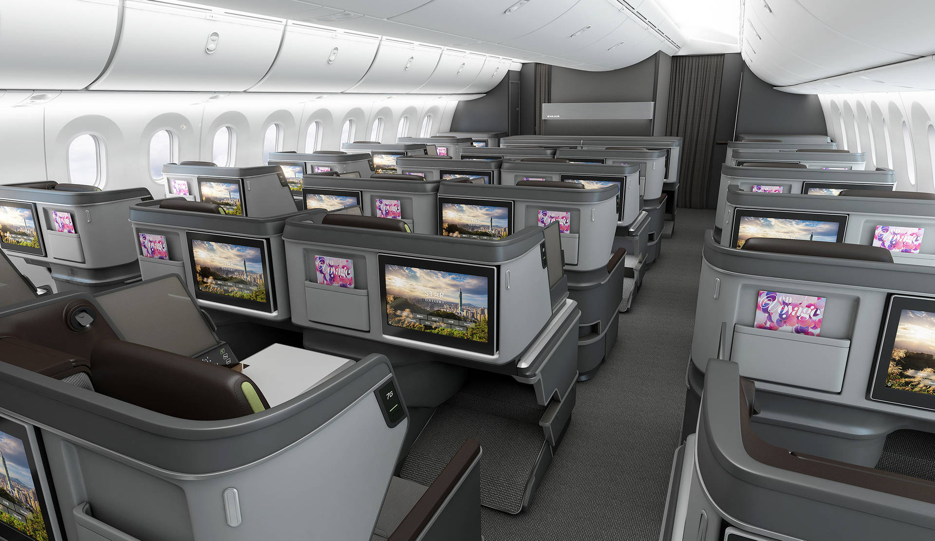 Business Class Eva Air Background