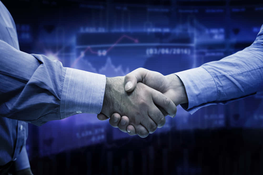 Business Handshake Agreement Financial Background Background