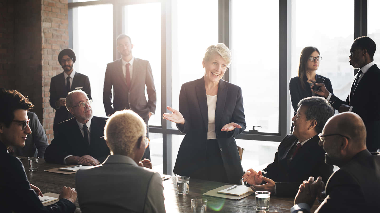 Business Meeting Leadership Discussion Background