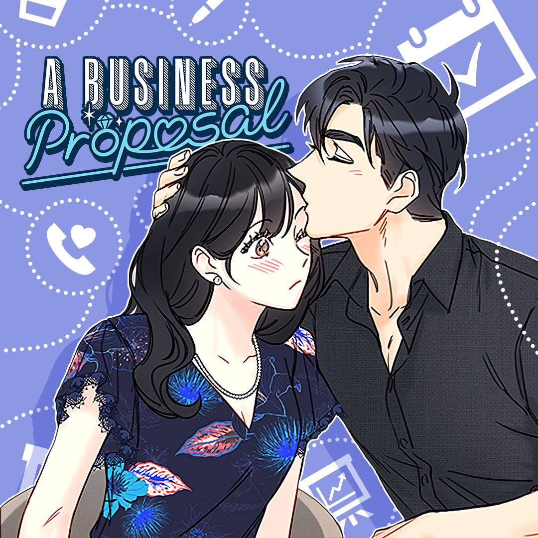 Business Proposal Webtoon Poster Background