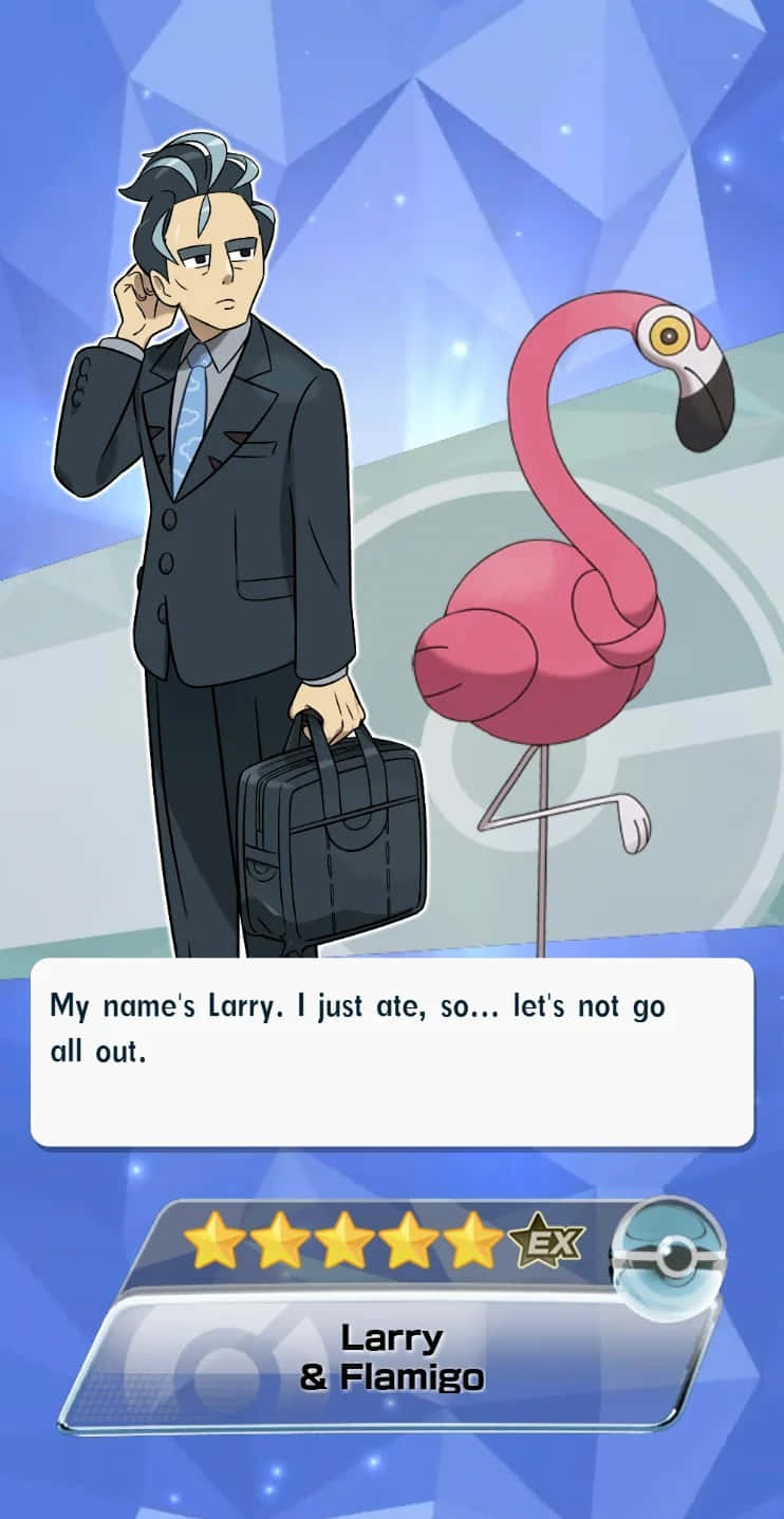 Businessmanand Flamingo Character Card Background
