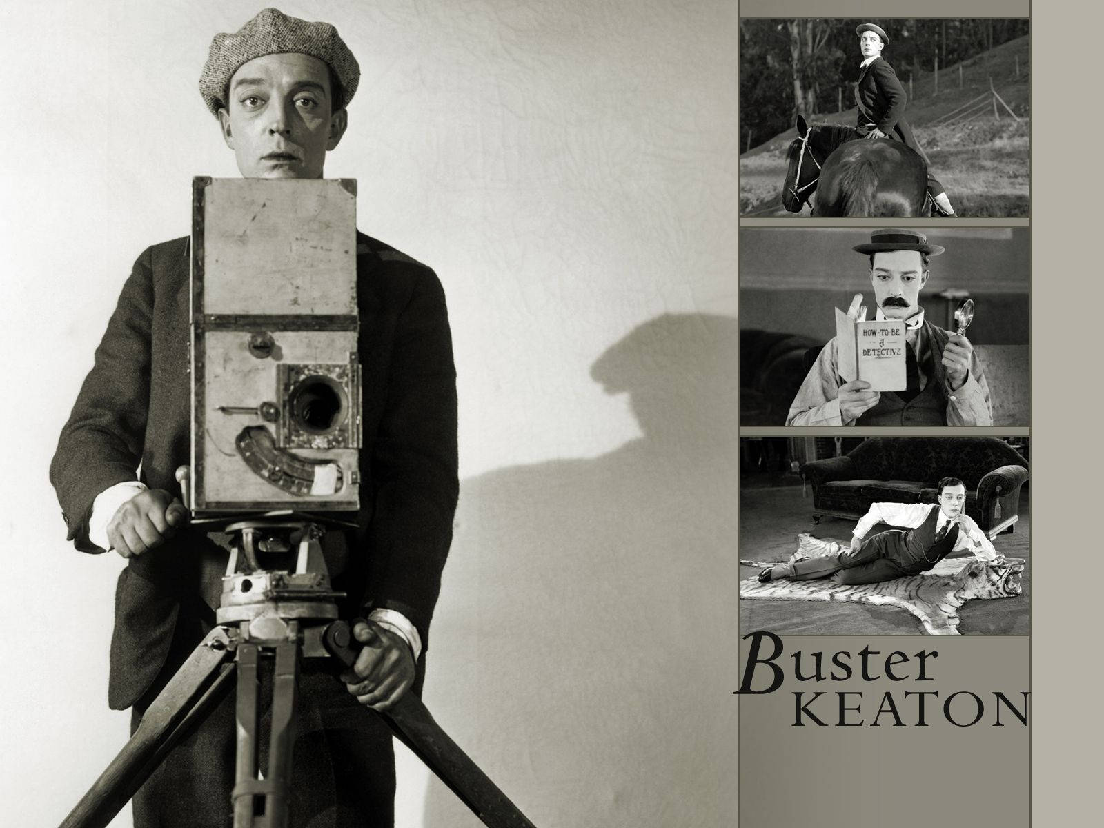 Buster Keaton Classic Collage Background