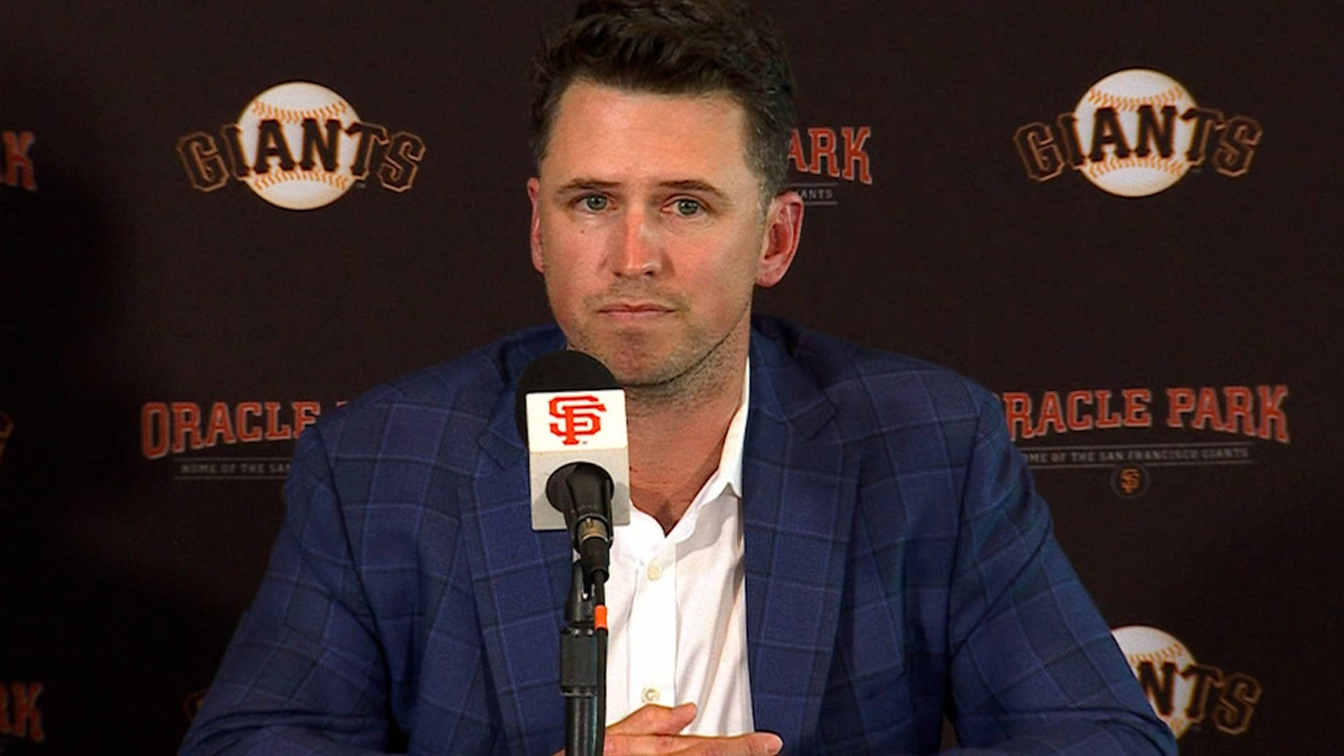 Buster Posey Press Conference Background