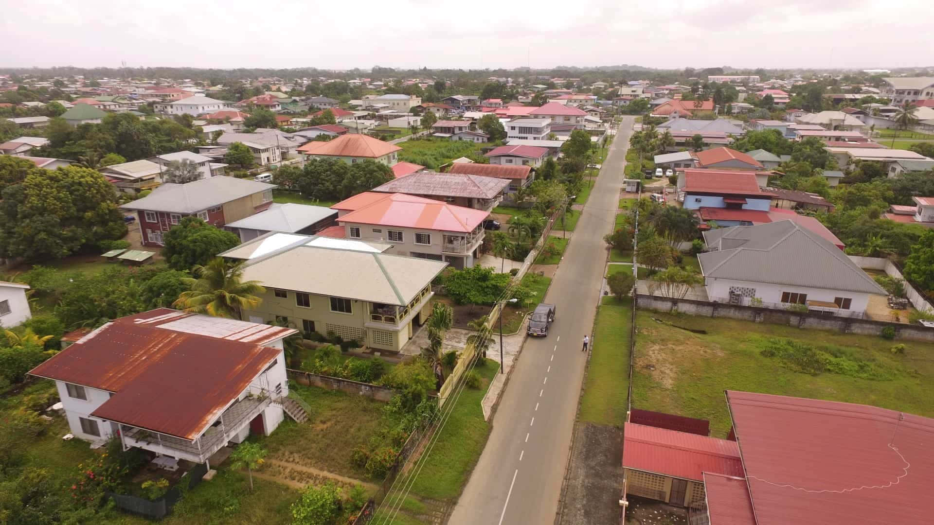 Bustling Life In Central Paramaribo Background