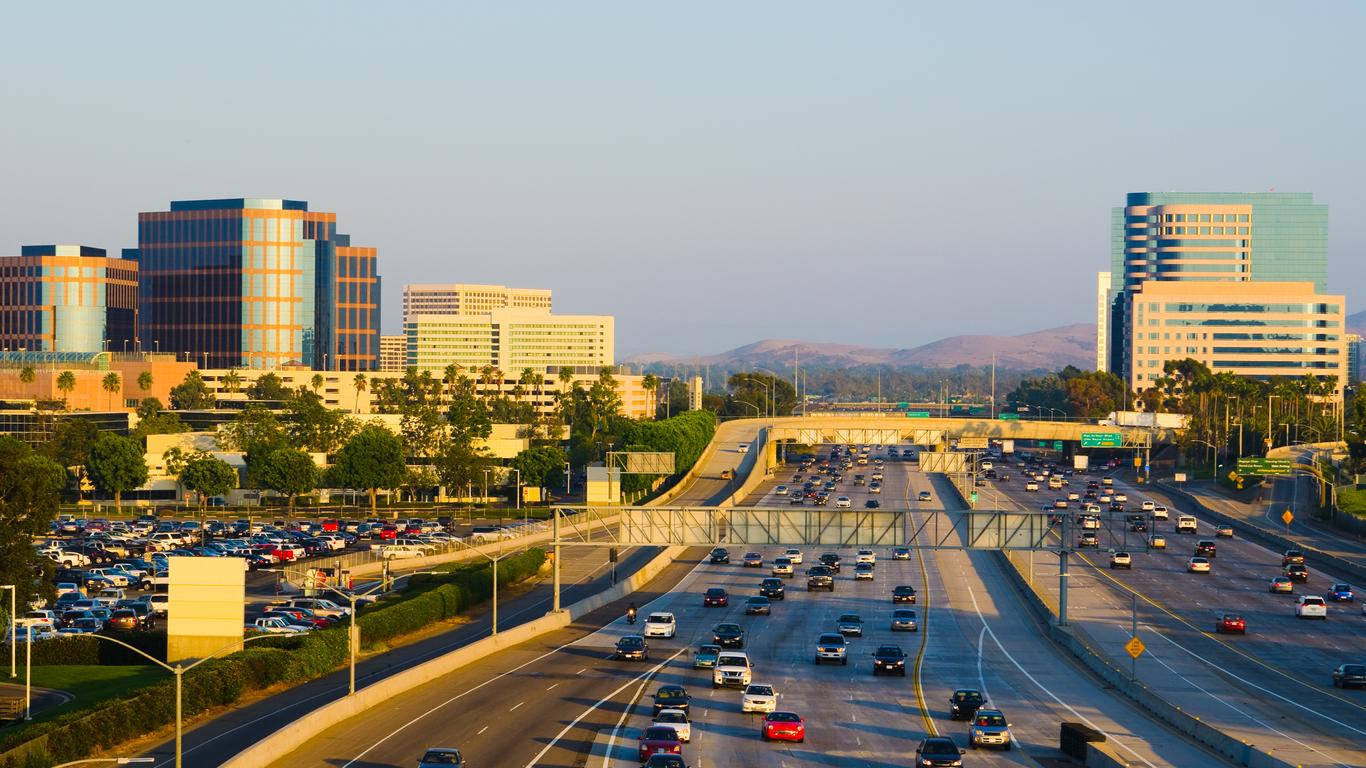 Busy Road Of Irvine California