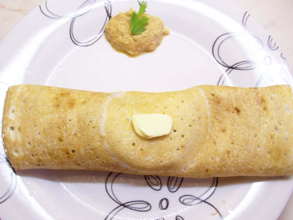 Butter Dosawith Chutney Background