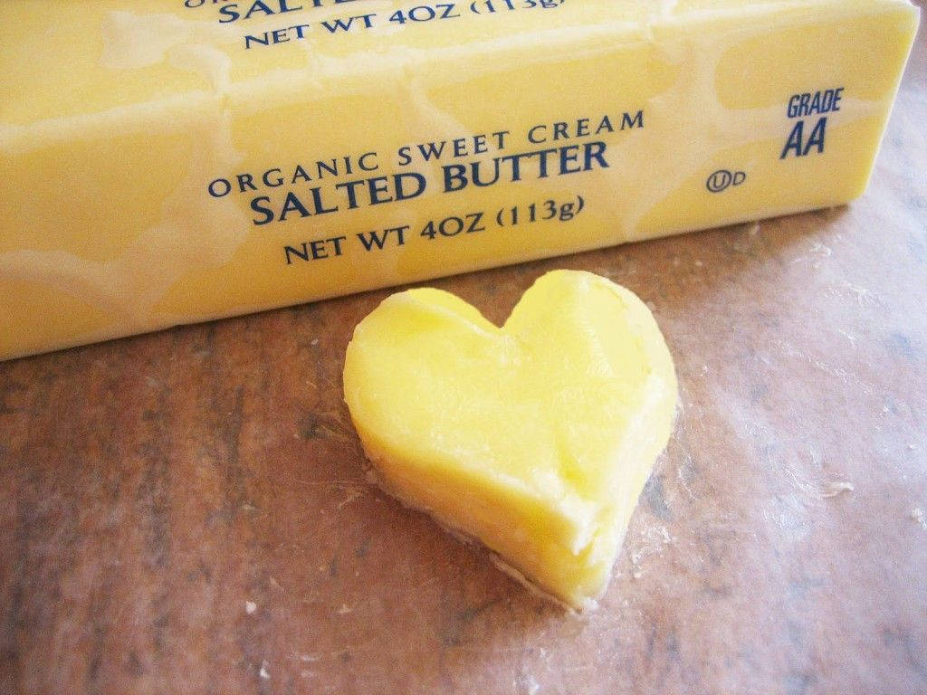 Butter Heart Shape Background