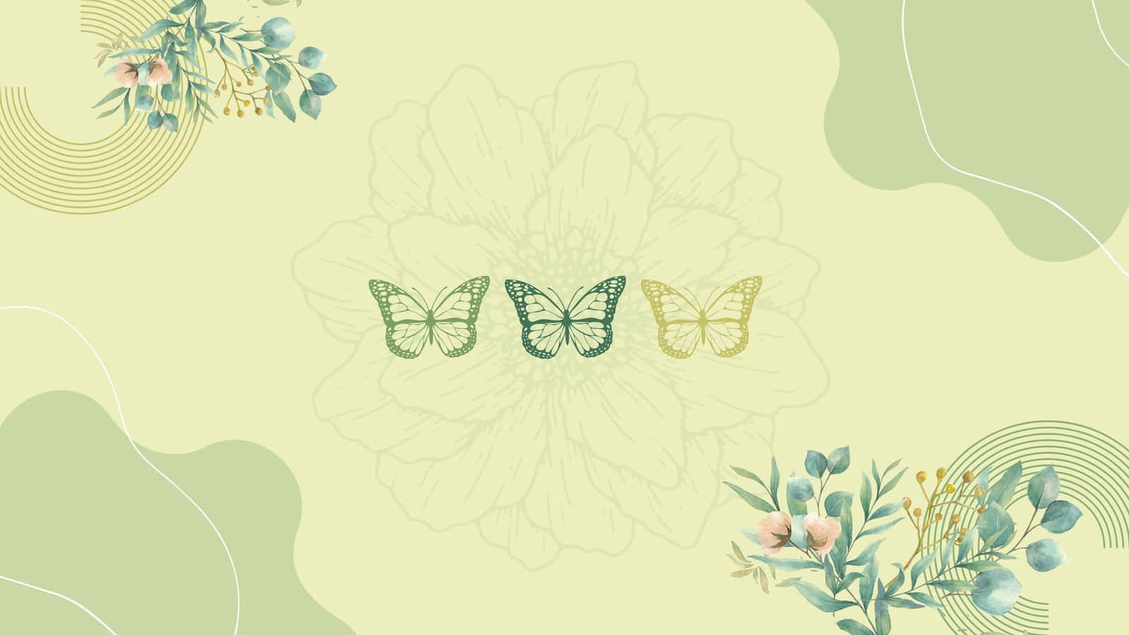 Butterflies And Flowers Sage Aesthetic