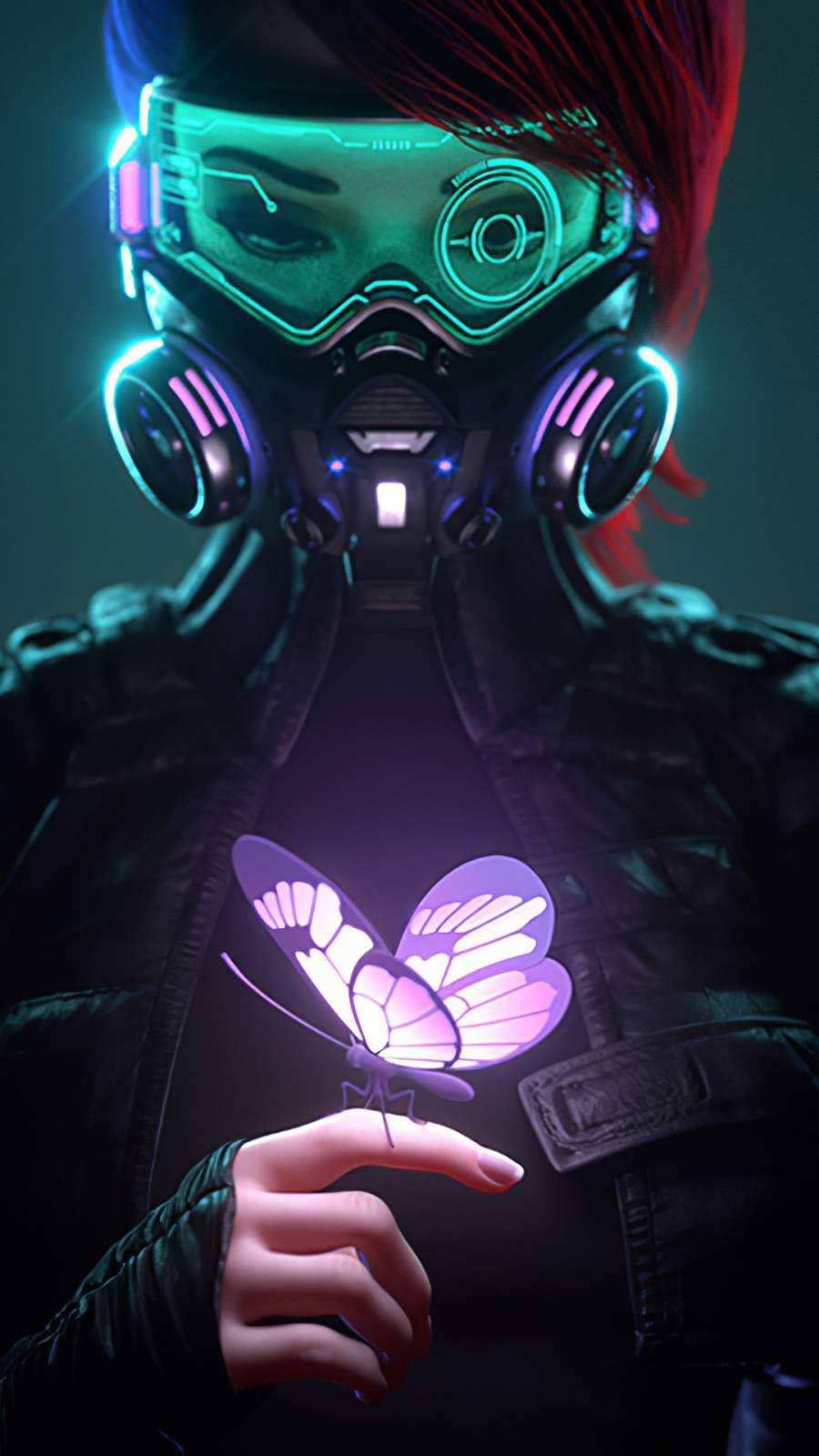 Butterfly Cyberpunk Iphone X Background