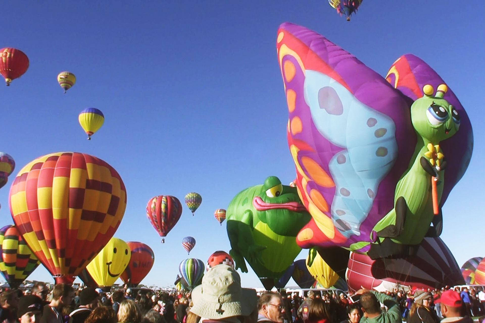 Butterfly Hot Air Balloon Albuquerque Background