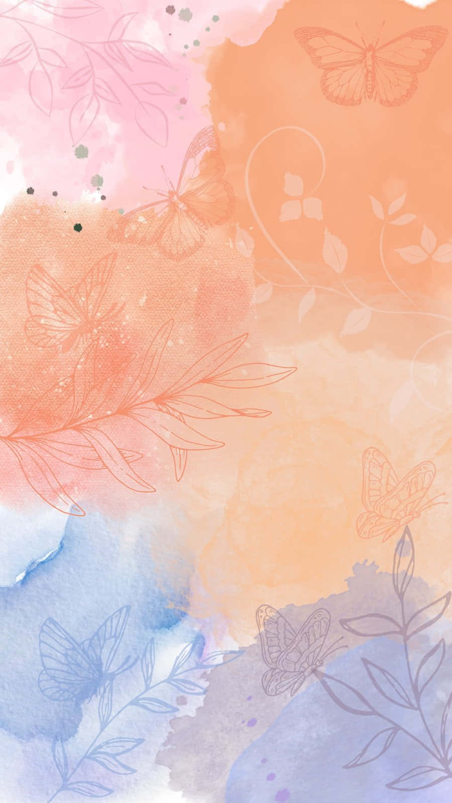 Butterfly Watercolor Background Background