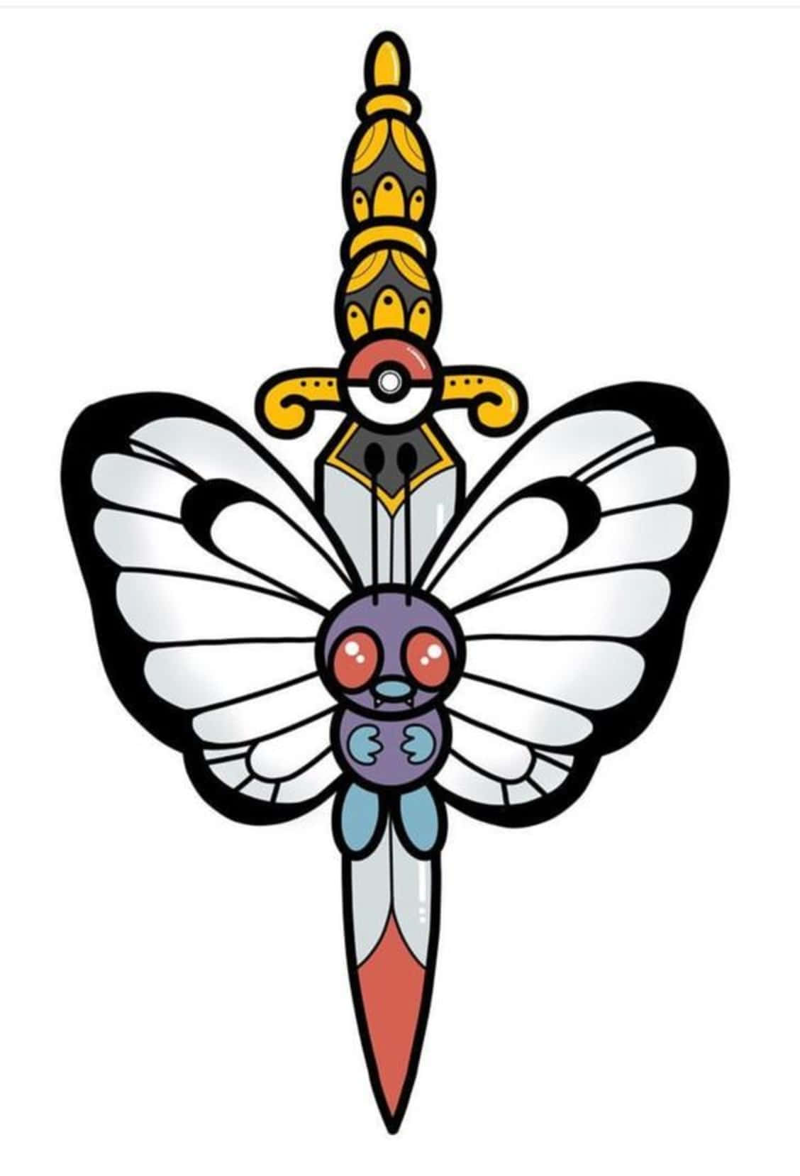 Butterfree Art Phone Background