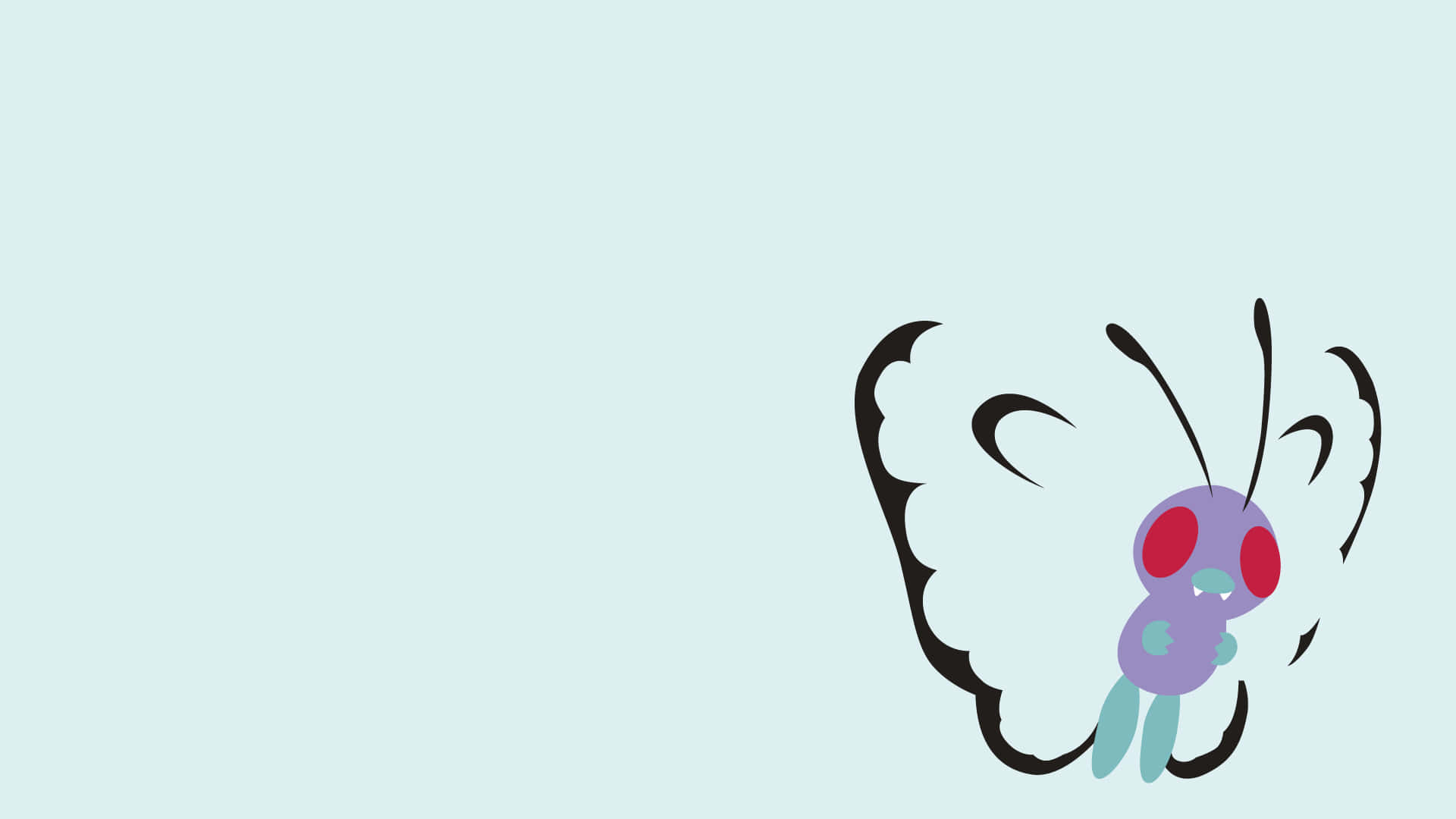 Butterfree Minimalist Icy Blue Art