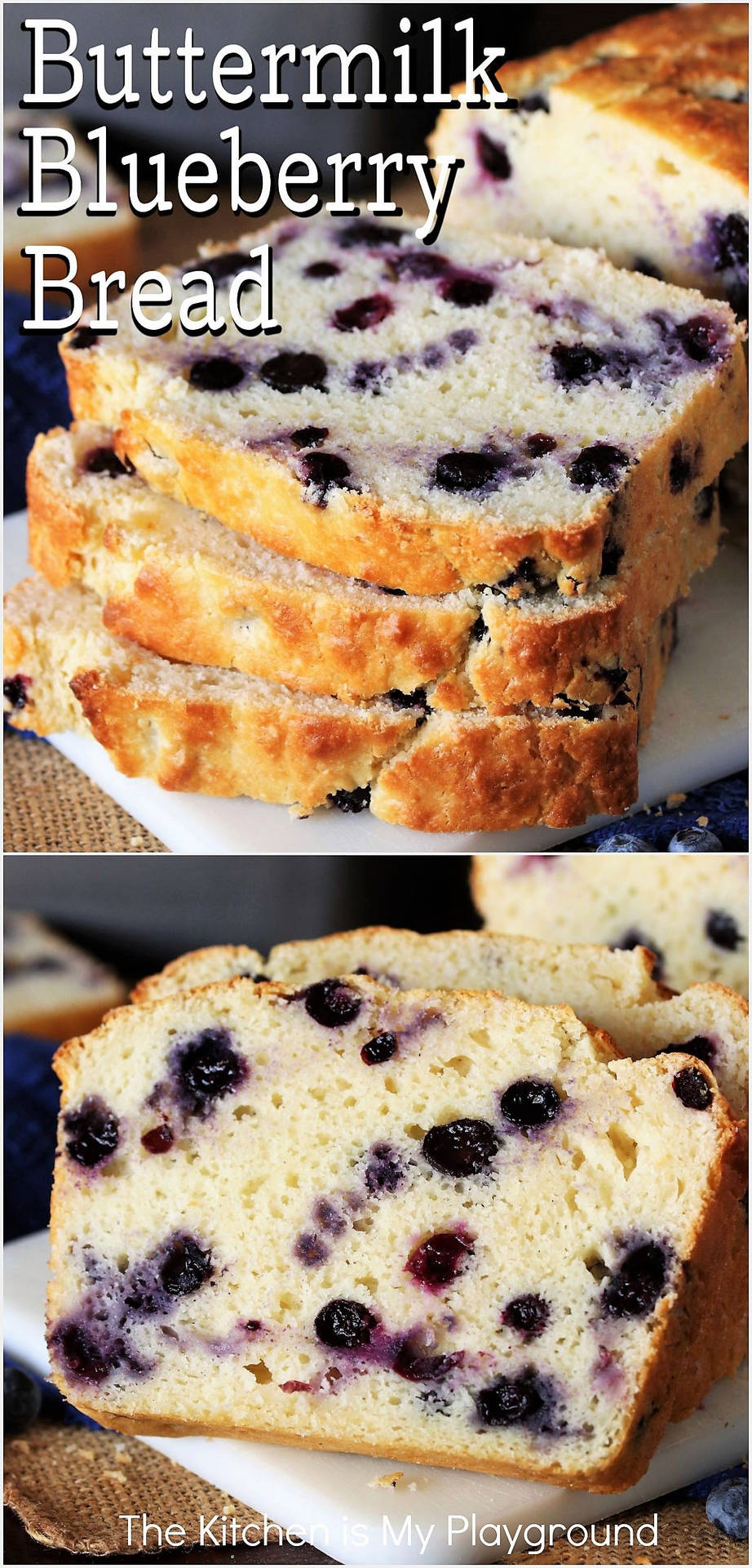 Buttermilk Blueberry Bread Background