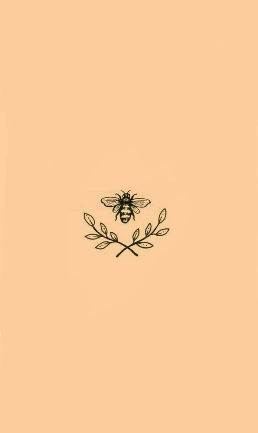 Buzz Buzz Buzz - Up Close Look At A Vintage Bee Background