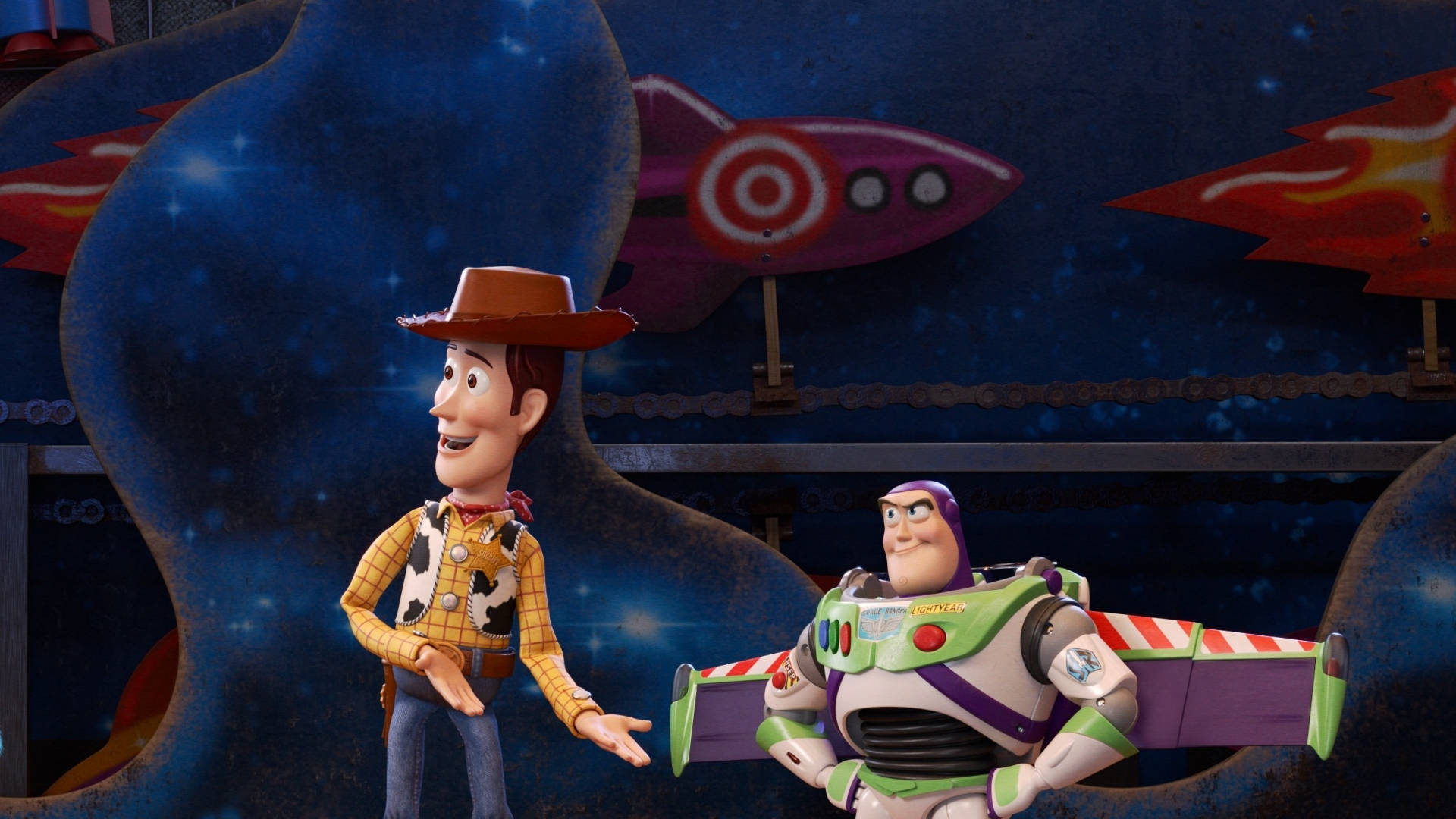 Buzz Lightyear And Woody Talking