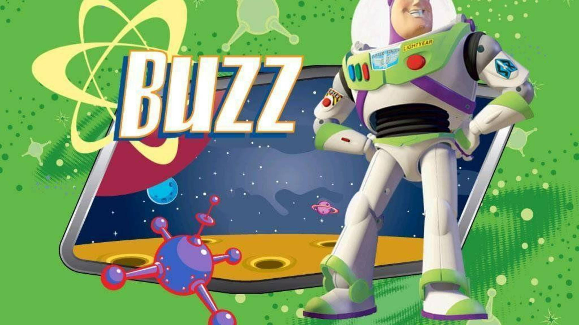 Buzz Lightyear Animated Series Poster Showcasing The Space Ranger In Action Background