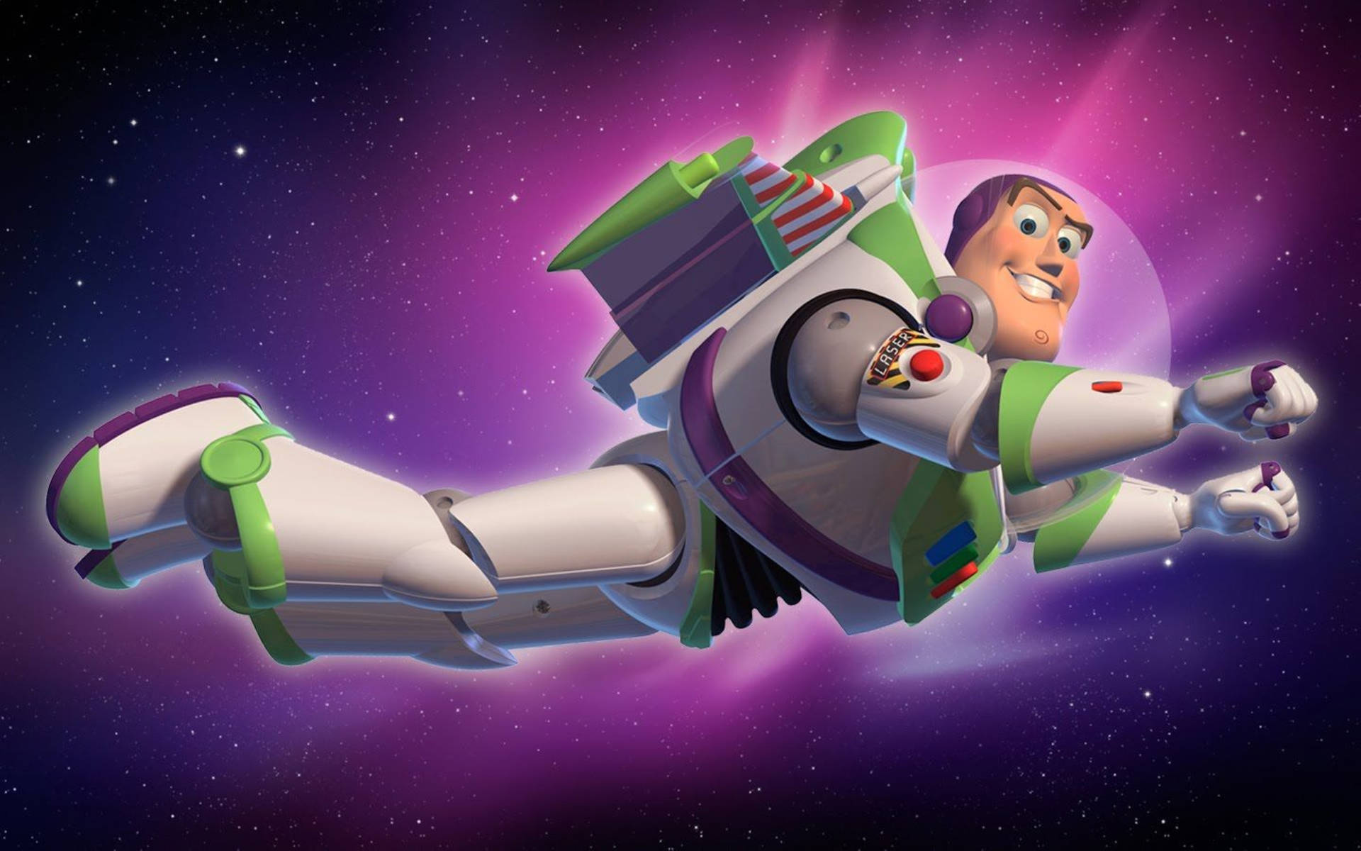Buzz Lightyear In Outer Space Background