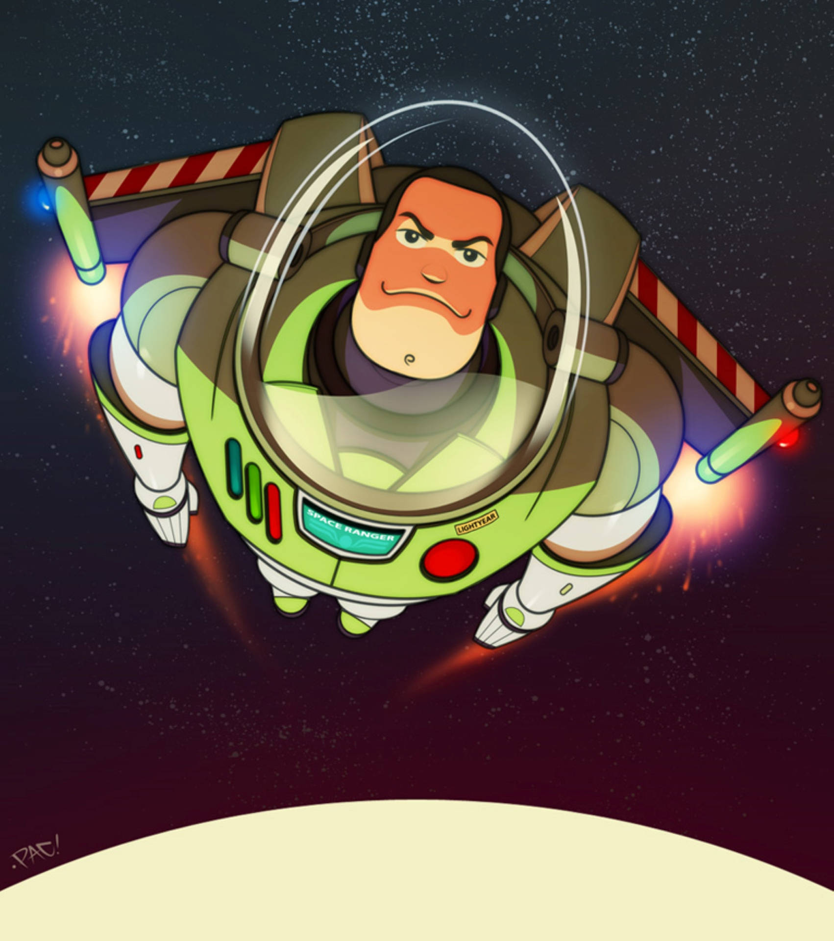 Buzz Lightyear In Space Vector Background