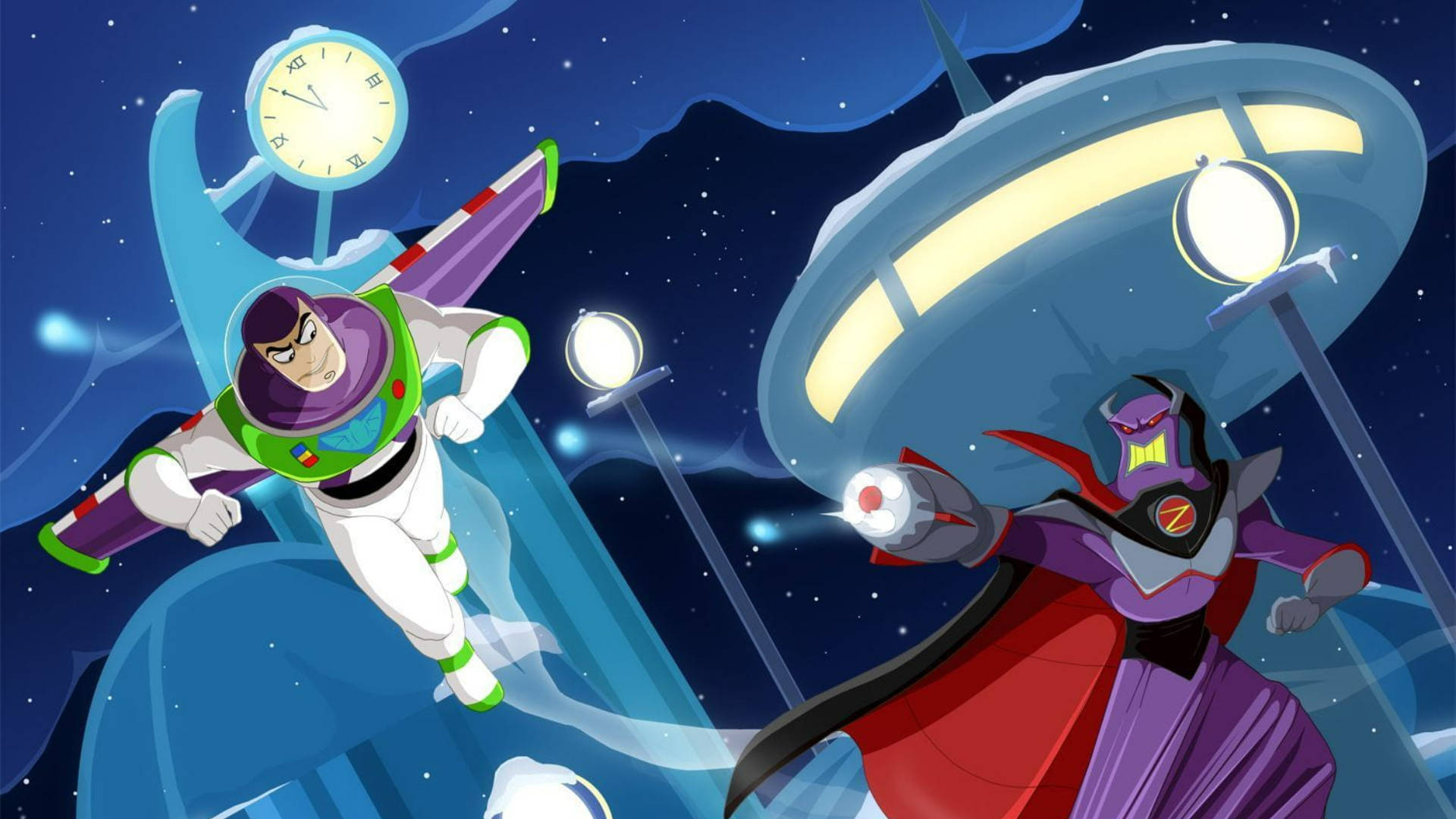 Buzz Lightyear Of Star Command Encounter With Zurg Background