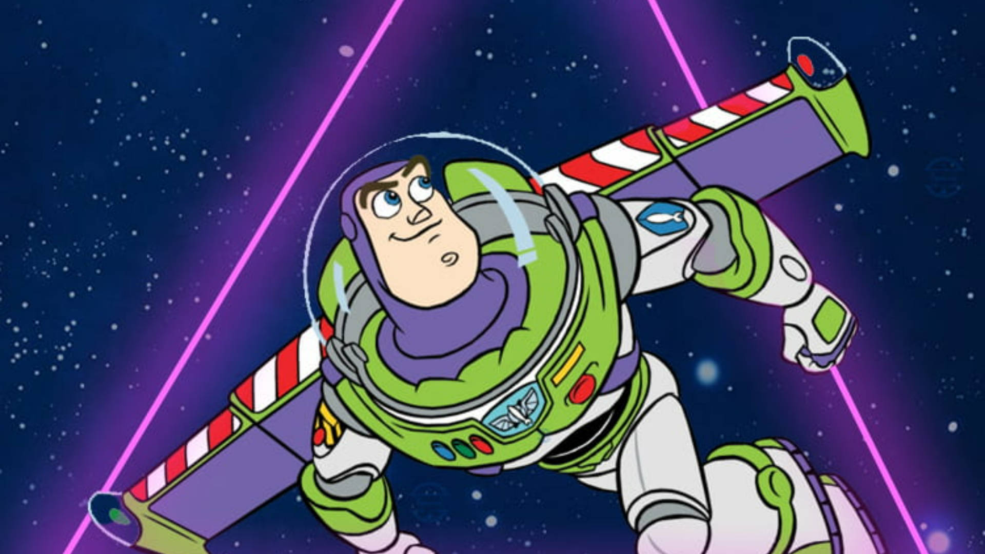 Buzz Lightyear Of Star Command In Space Background