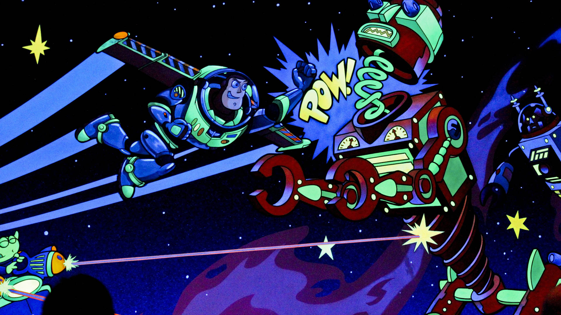 Buzz Lightyear Of Star Command Space Battle Background