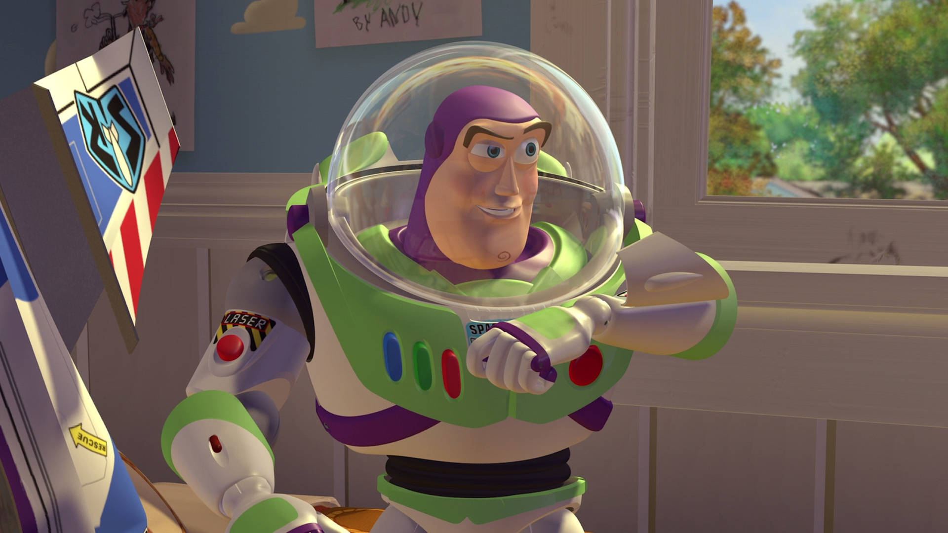 Buzz Lightyear On A Mission Background