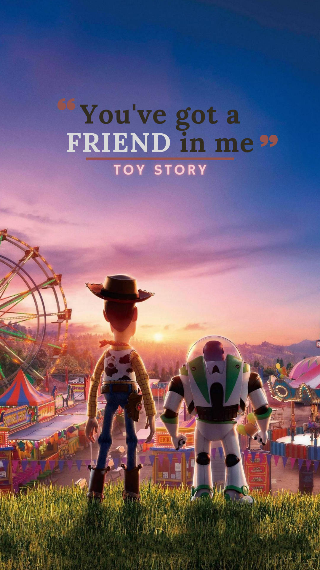Buzz Woody Friendship Toy Story 2 Background