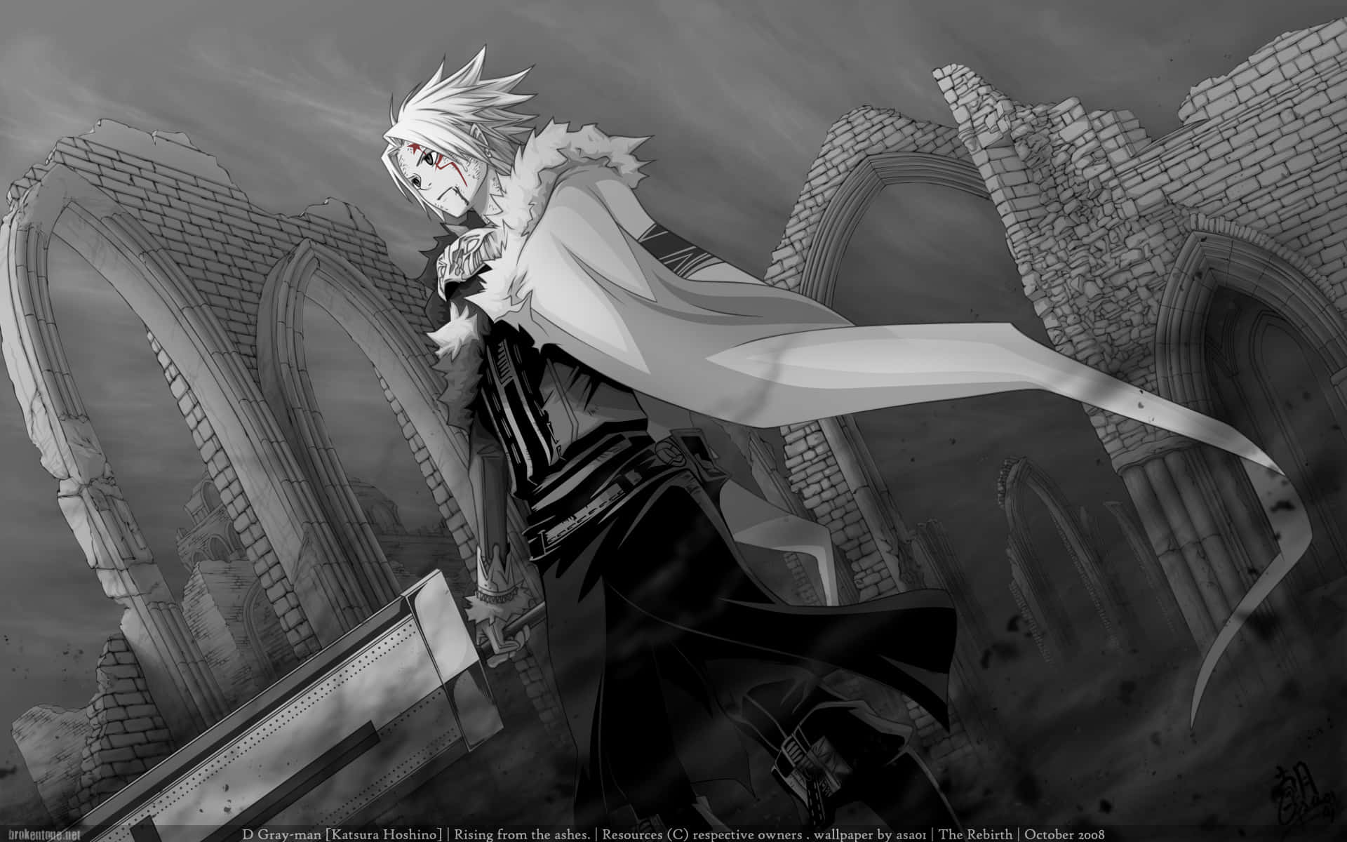 Bw Bloody Allen Walker D Gray Man Background