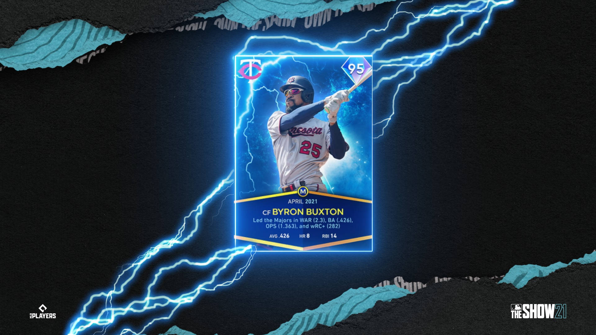 Byron Buxton Blue Lightning Background