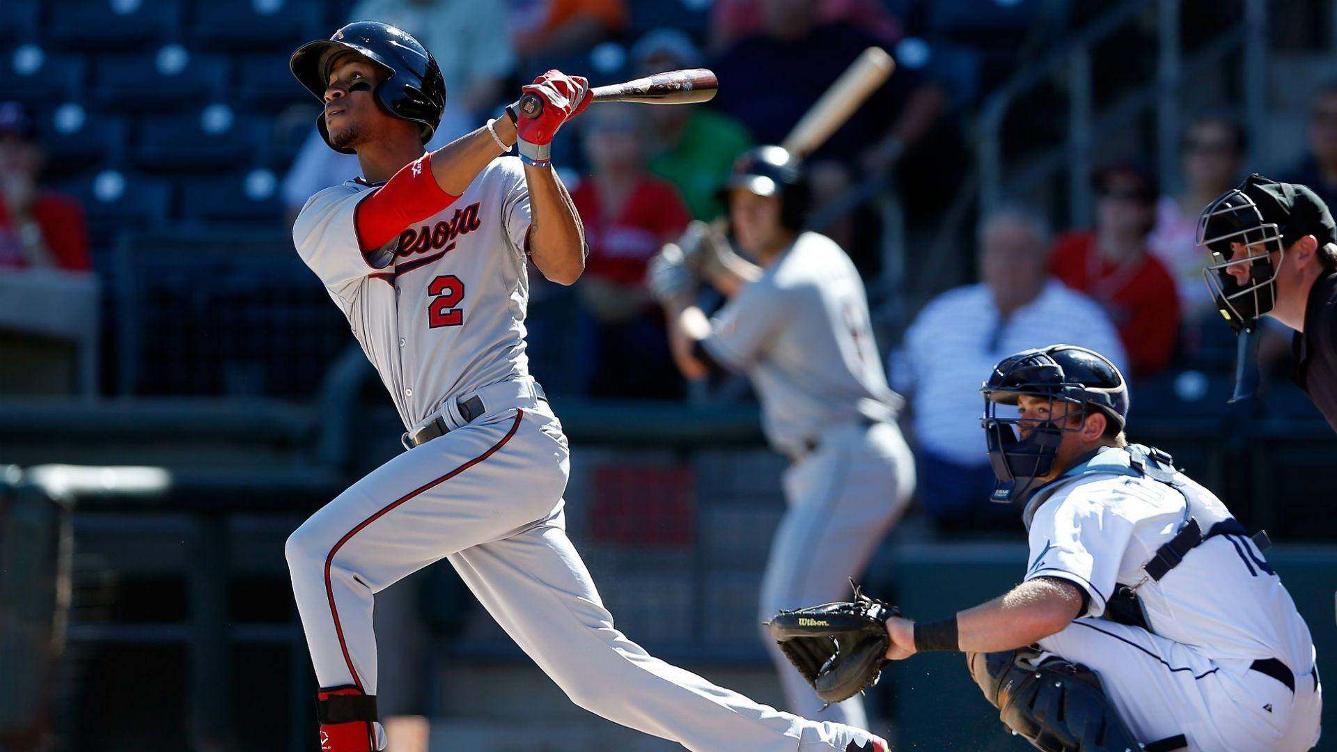 Byron Buxton Swinging Baseball Bat Background