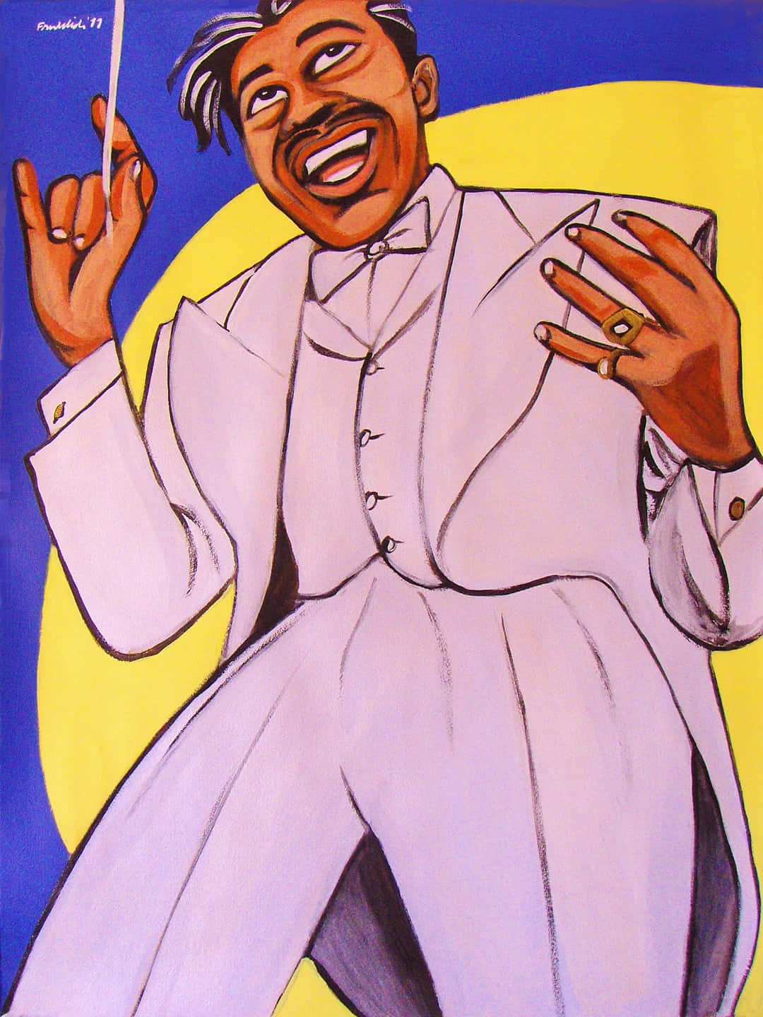 Cab Calloway Cartoon Illustration1971 Background