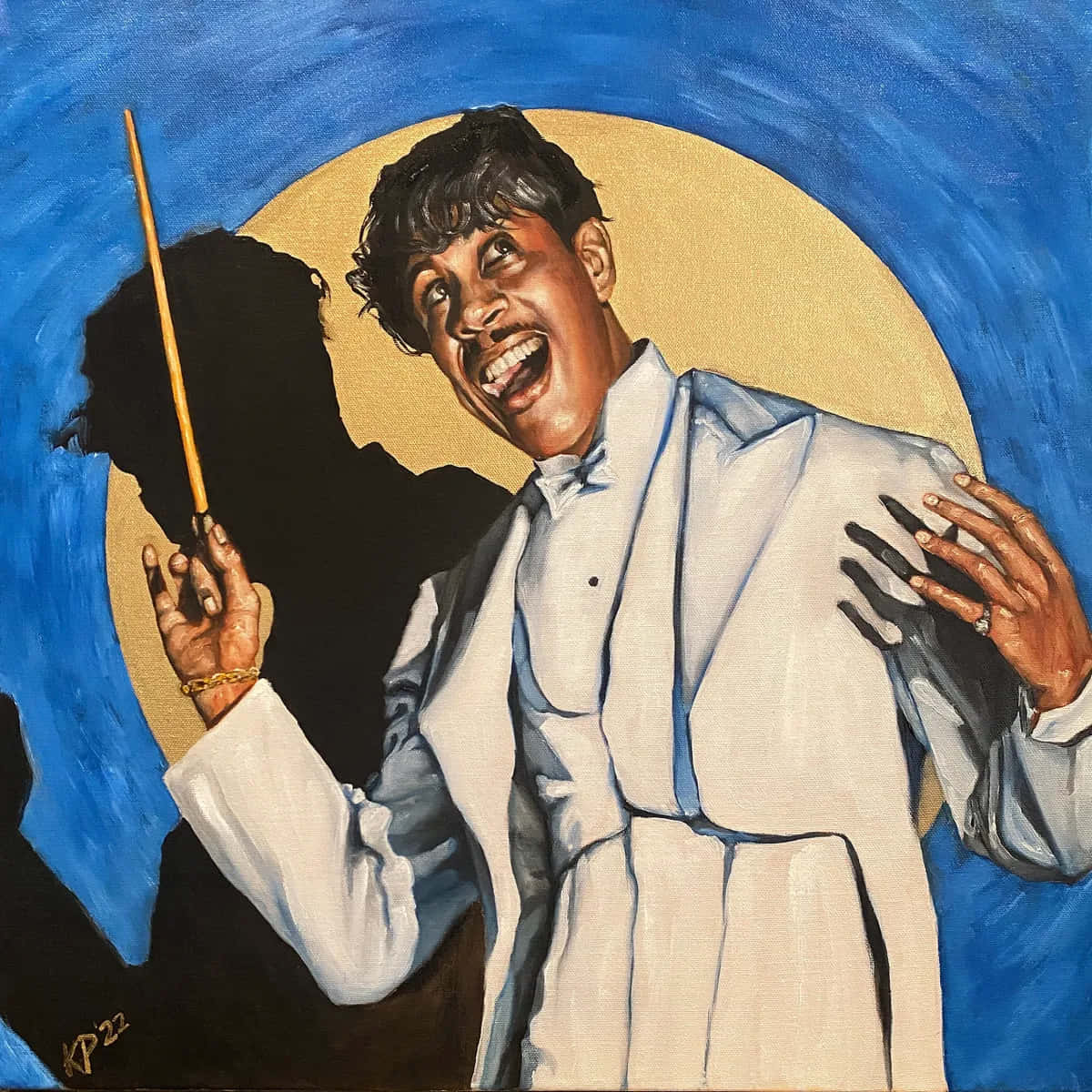 Cab Calloway Jazz Musician Painting Background