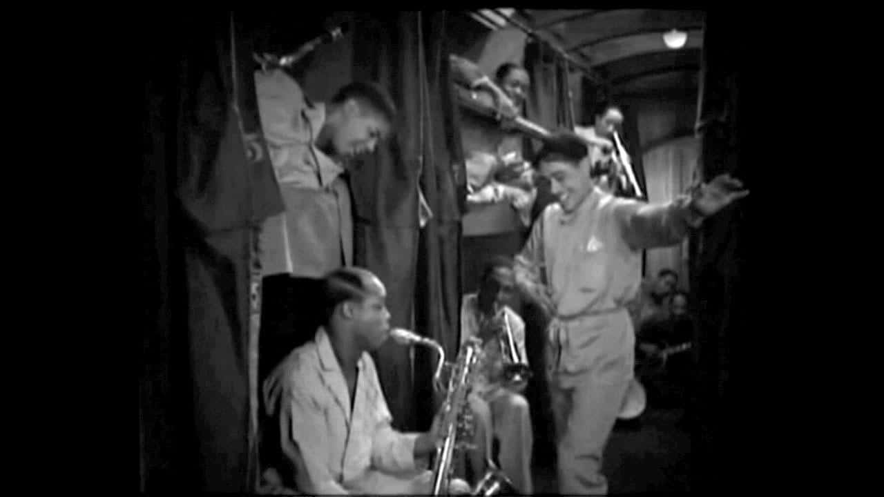 Cab Calloway Performingon Train Scene Background