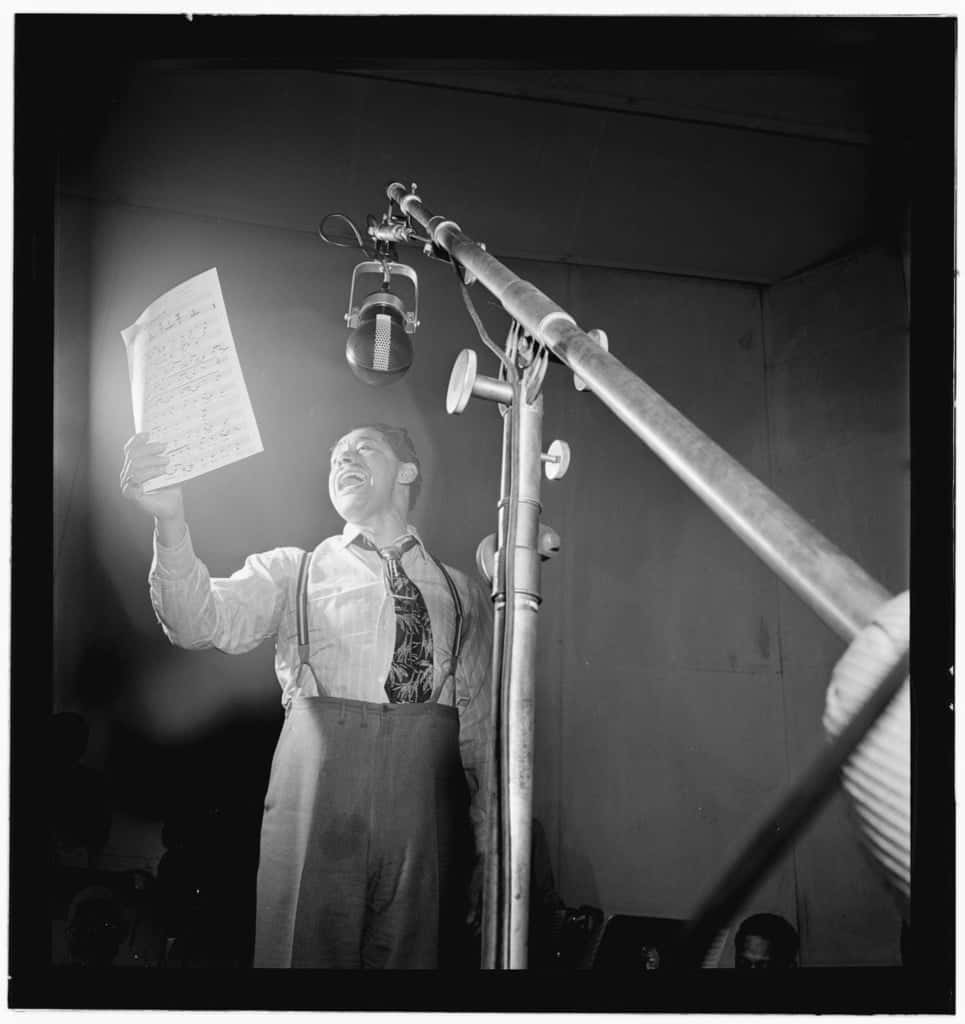 Cab Calloway Singing Studio Session Background